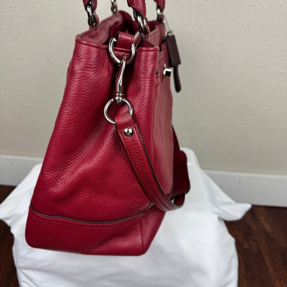 Coach Park Leather Carryall  Satchel Tote Handbag - Picture 4 of 12